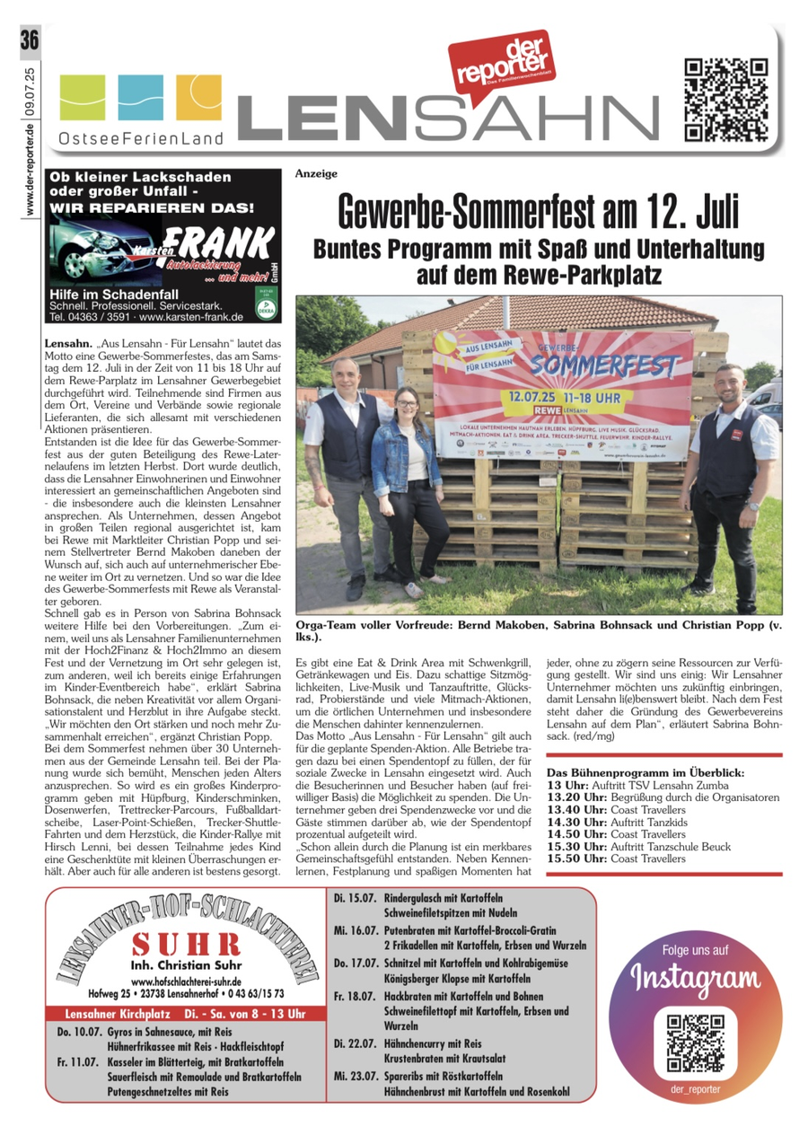 Gewerbe-Sommerfest angekündigt